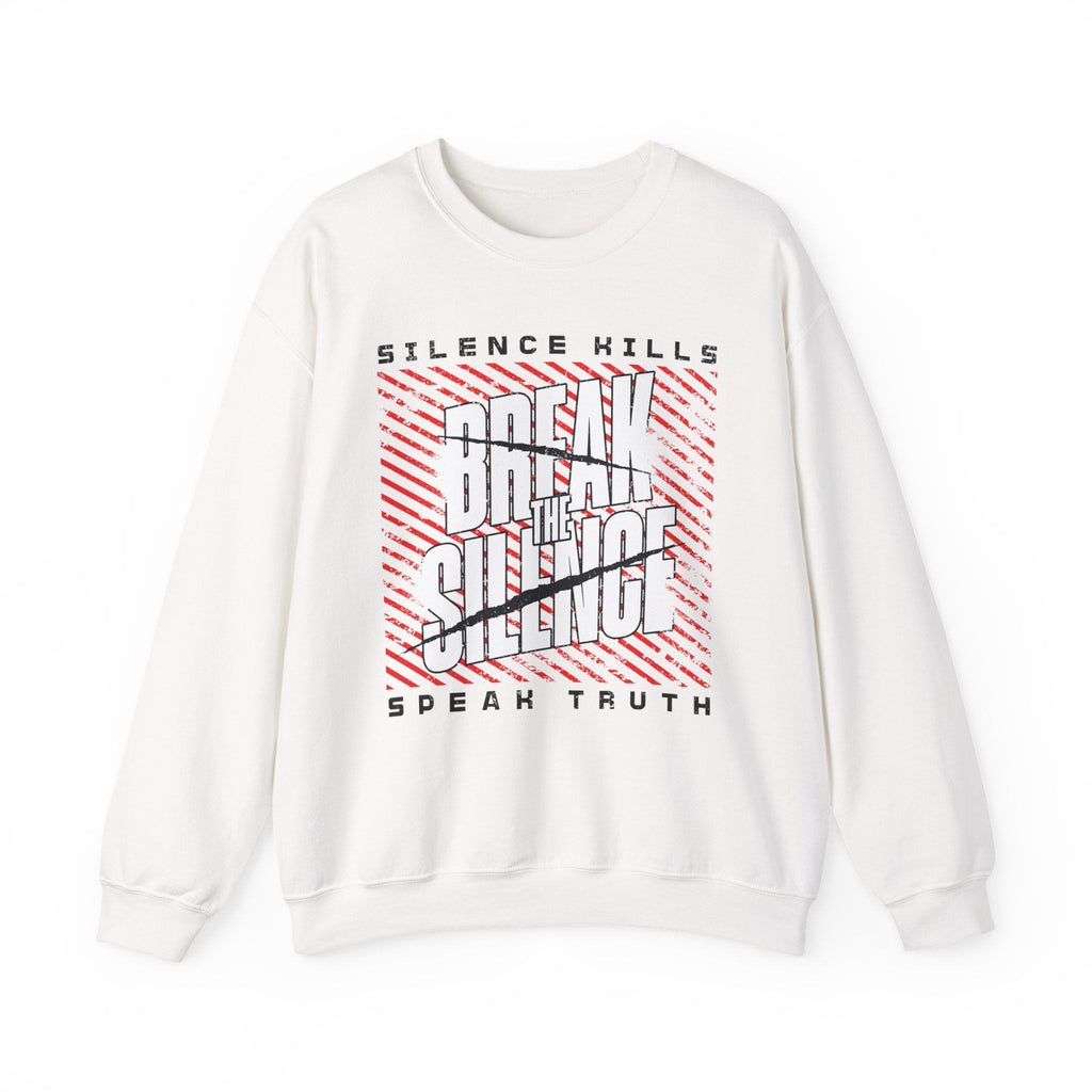 Break the Silence Crewneck Sweatshirt - S / White
