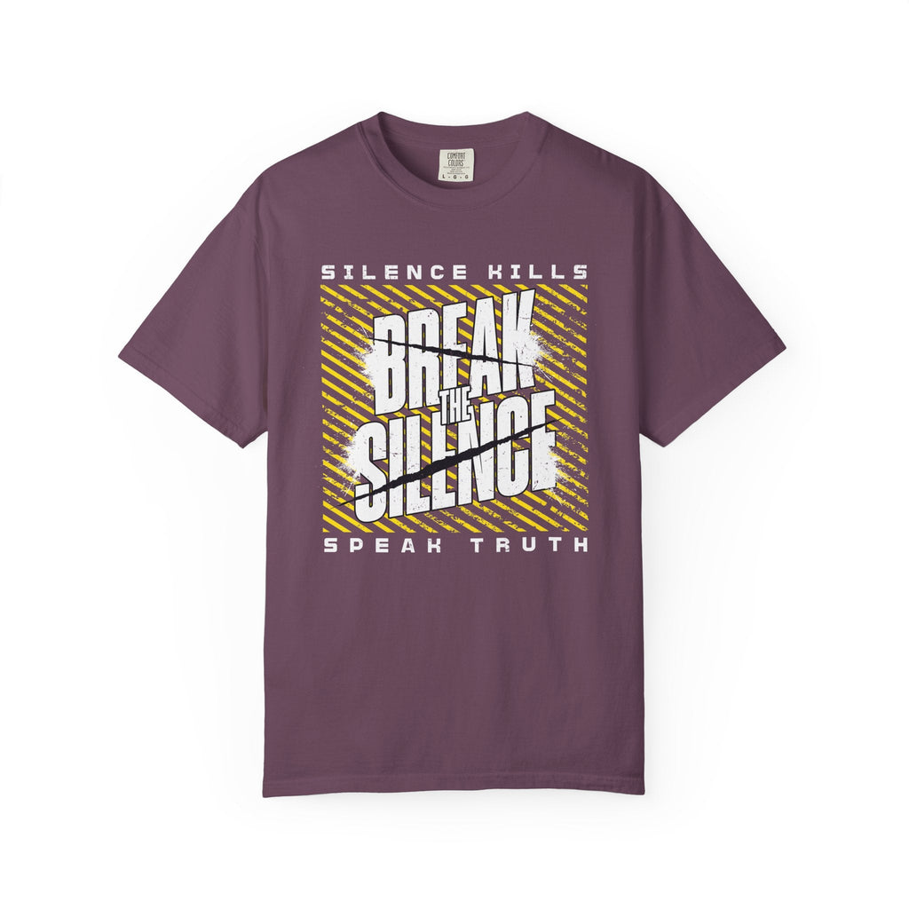 Break the Silence Unisex Garment-Dyed T-Shirt - Berry / S