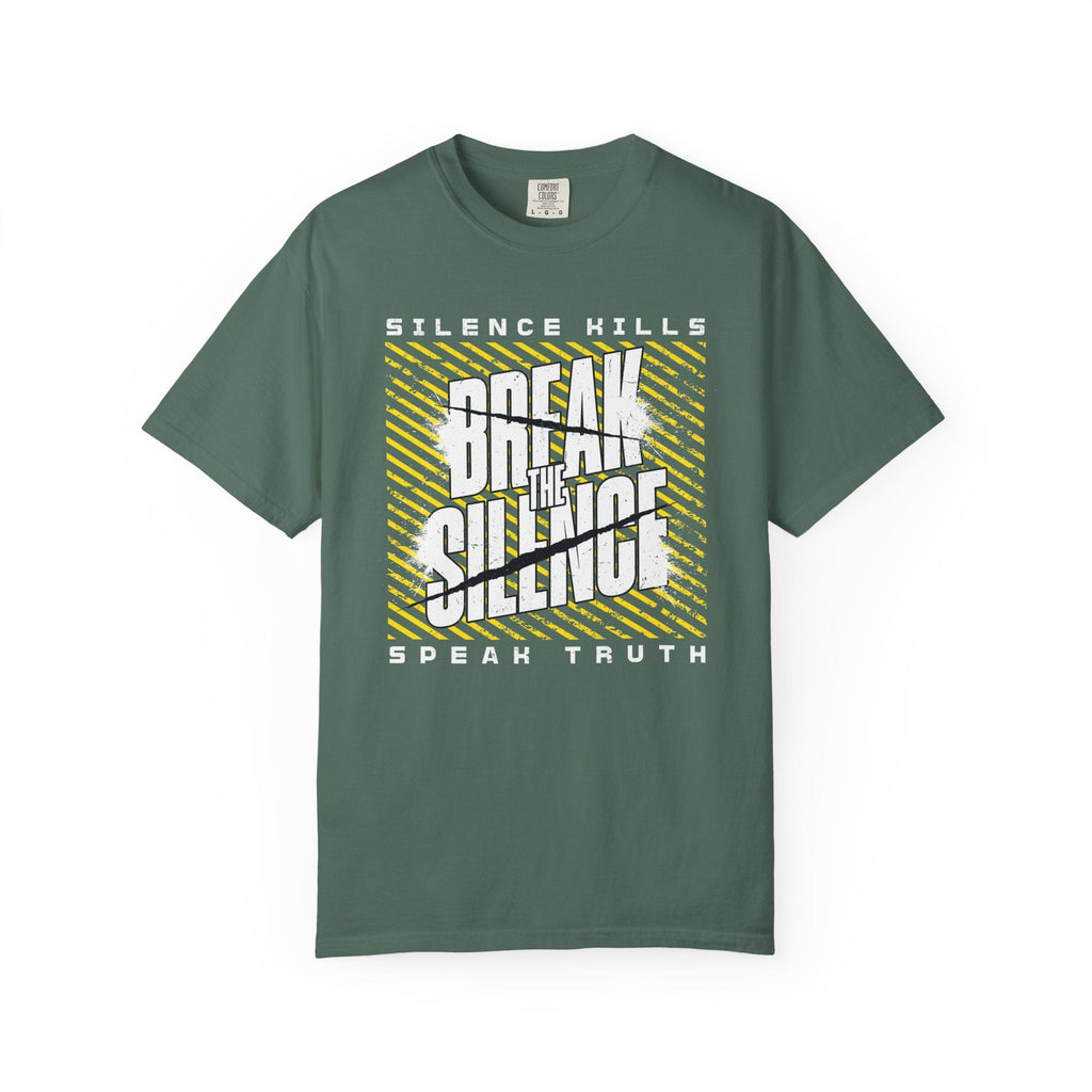 Break the Silence Unisex Garment-Dyed T-Shirt - Blue Spruce / S