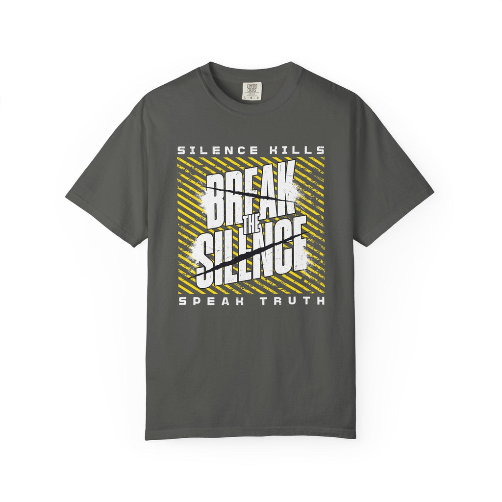 Break the Silence Unisex Garment-Dyed T-Shirt - Pepper / S