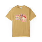 ’Burn Calories Not Courts’ Pickleball T-Shirt | Funny Sports Quote Tee for Men & Women - Mustard / S