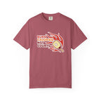 ’Burn Calories Not Courts’ Pickleball T-Shirt | Funny Sports Quote Tee for Men & Women - Crimson / S