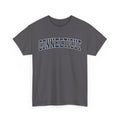 Charcoal t-shirt with 'Connecticut' text on a white background