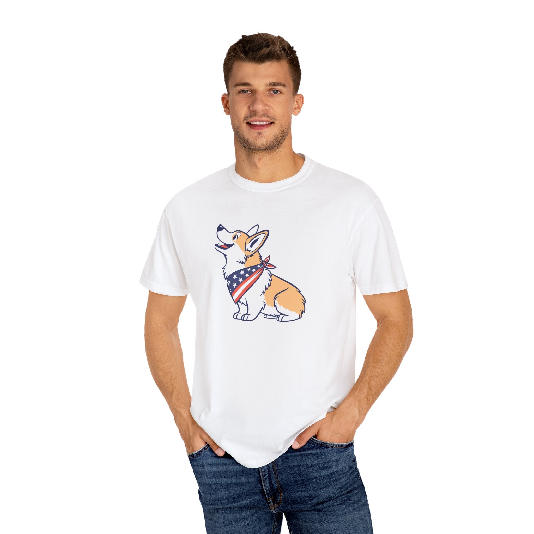 Cute Corgi Patriotic T-Shirt