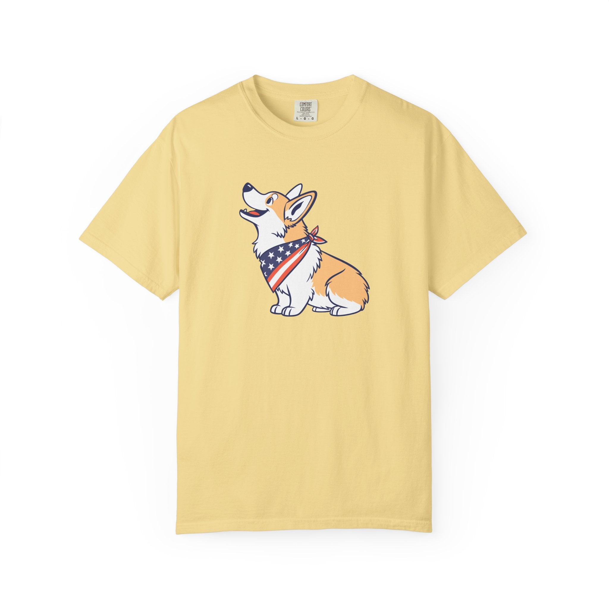 Cute Corgi Patriotic T-Shirt - Butter / S