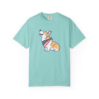 Cute Corgi Patriotic T-Shirt - Chalky Mint / S