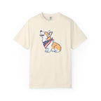 Cute Corgi Patriotic T-Shirt - Ivory / S