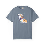 Cute Corgi Patriotic T-Shirt - Blue Jean / S