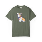 Cute Corgi Patriotic T-Shirt - Moss / S