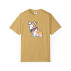 Cute Corgi Patriotic T-Shirt - Mustard / S