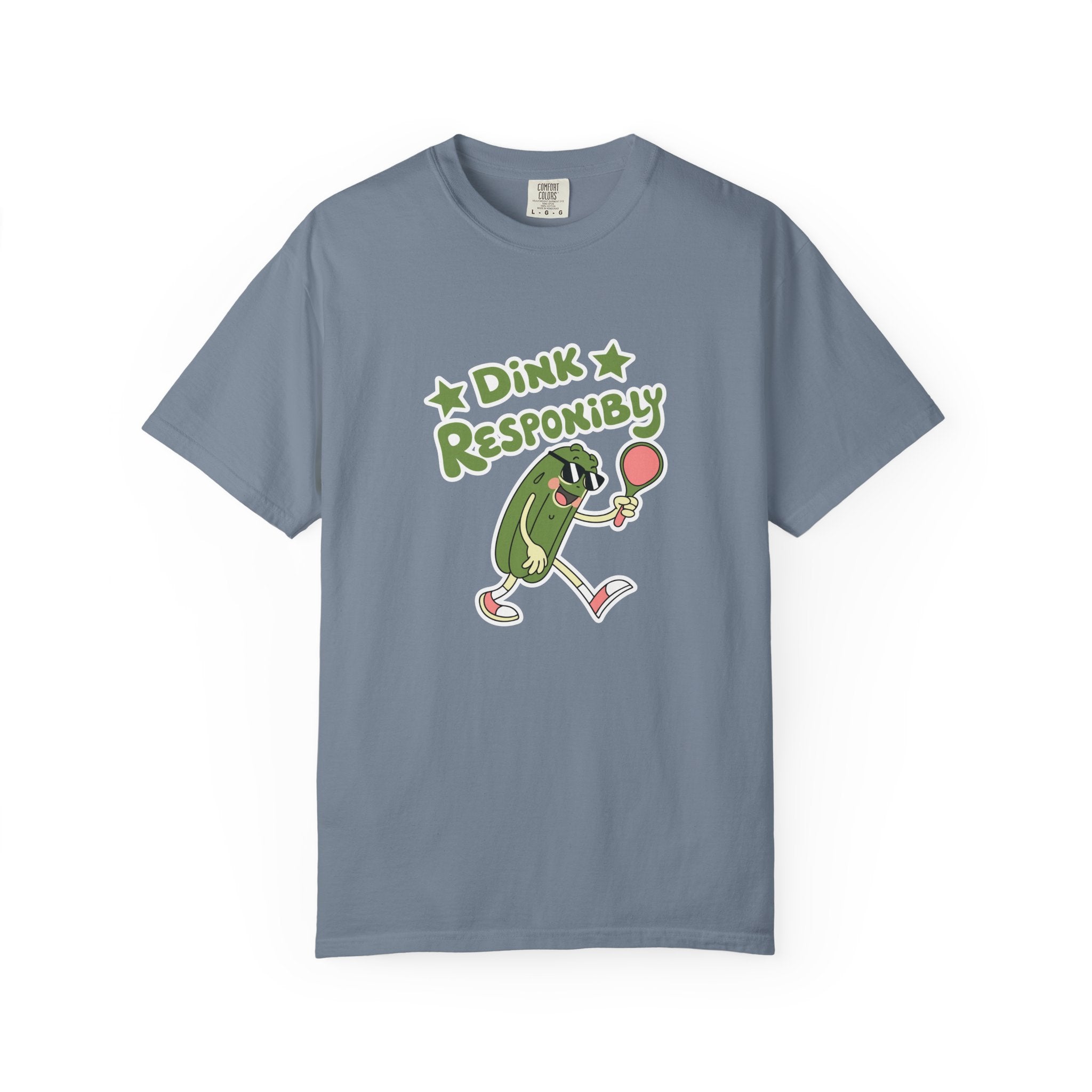 ’Dink Responsibly’ Pickleball T-Shirt | Funny Pun Tee for Men & Women - Blue Jean / S