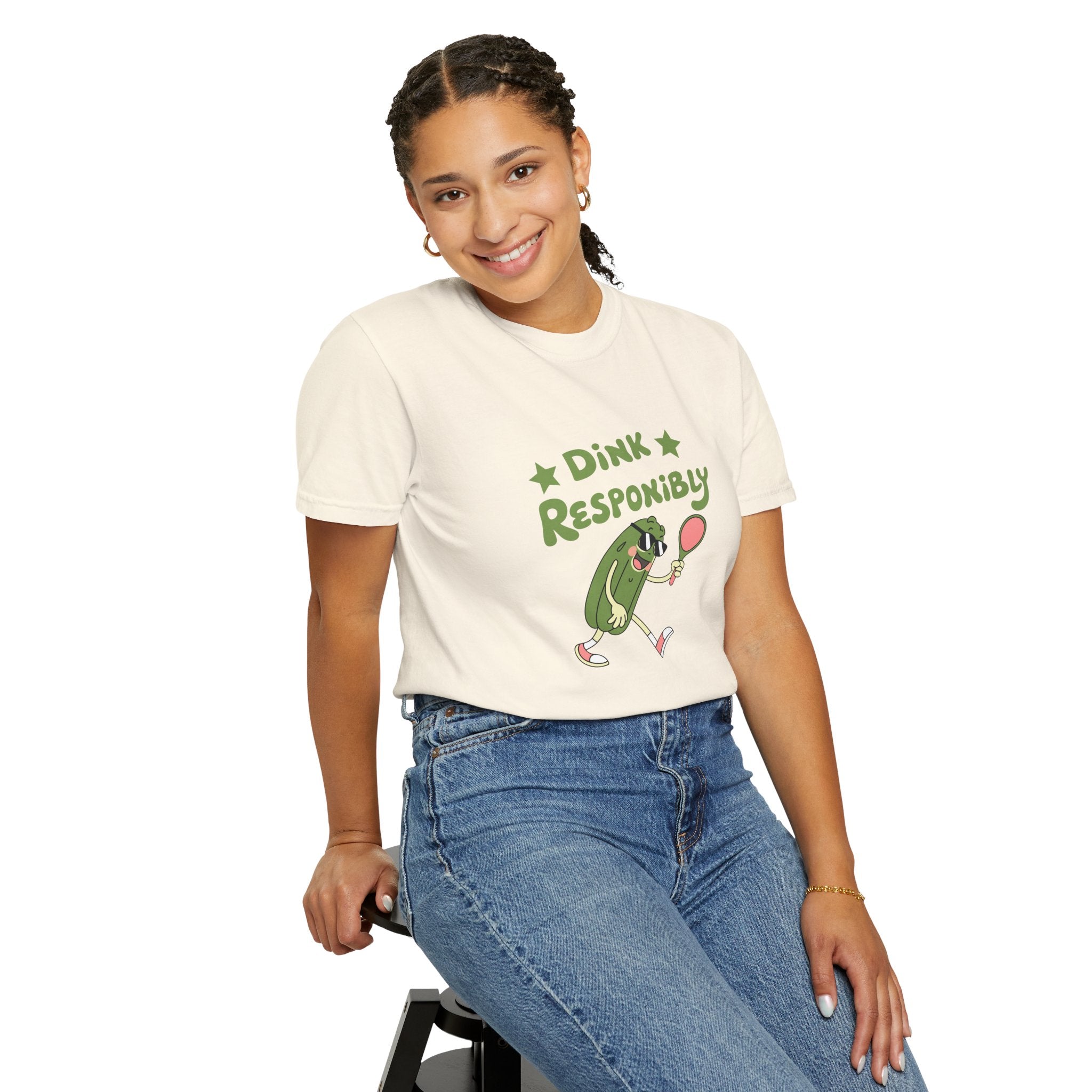 ’Dink Responsibly’ Pickleball T-Shirt | Funny Pun Tee for Men & Women