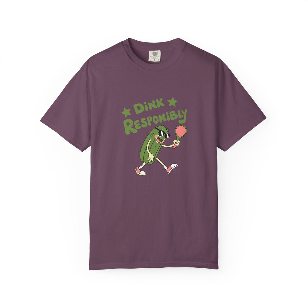 ’Dink Responsibly’ Pickleball T-Shirt | Funny Pun Tee for Men & Women - Berry / S