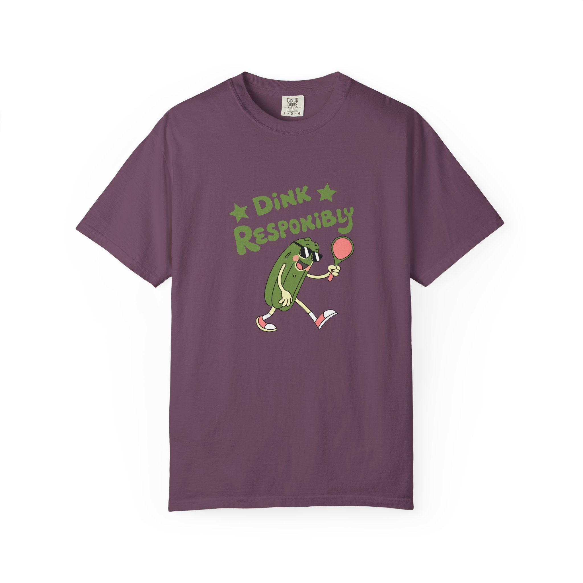 ’Dink Responsibly’ Pickleball T-Shirt | Funny Pun Tee for Men & Women - Berry / S