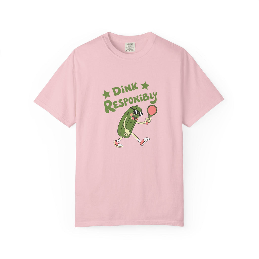 ’Dink Responsibly’ Pickleball T-Shirt | Funny Pun Tee for Men & Women - Blossom / S