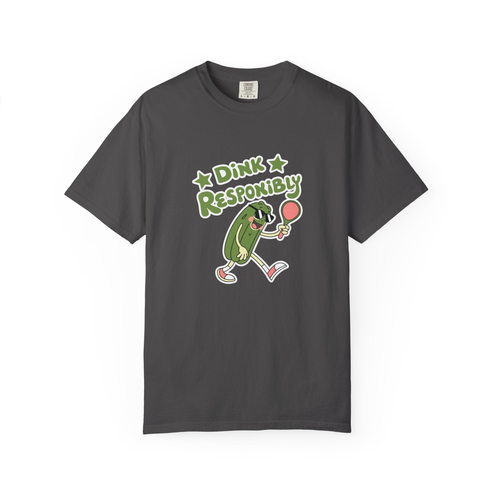 ’Dink Responsibly’ Pickleball T-Shirt | Funny Pun Tee for Men & Women - Graphite / S
