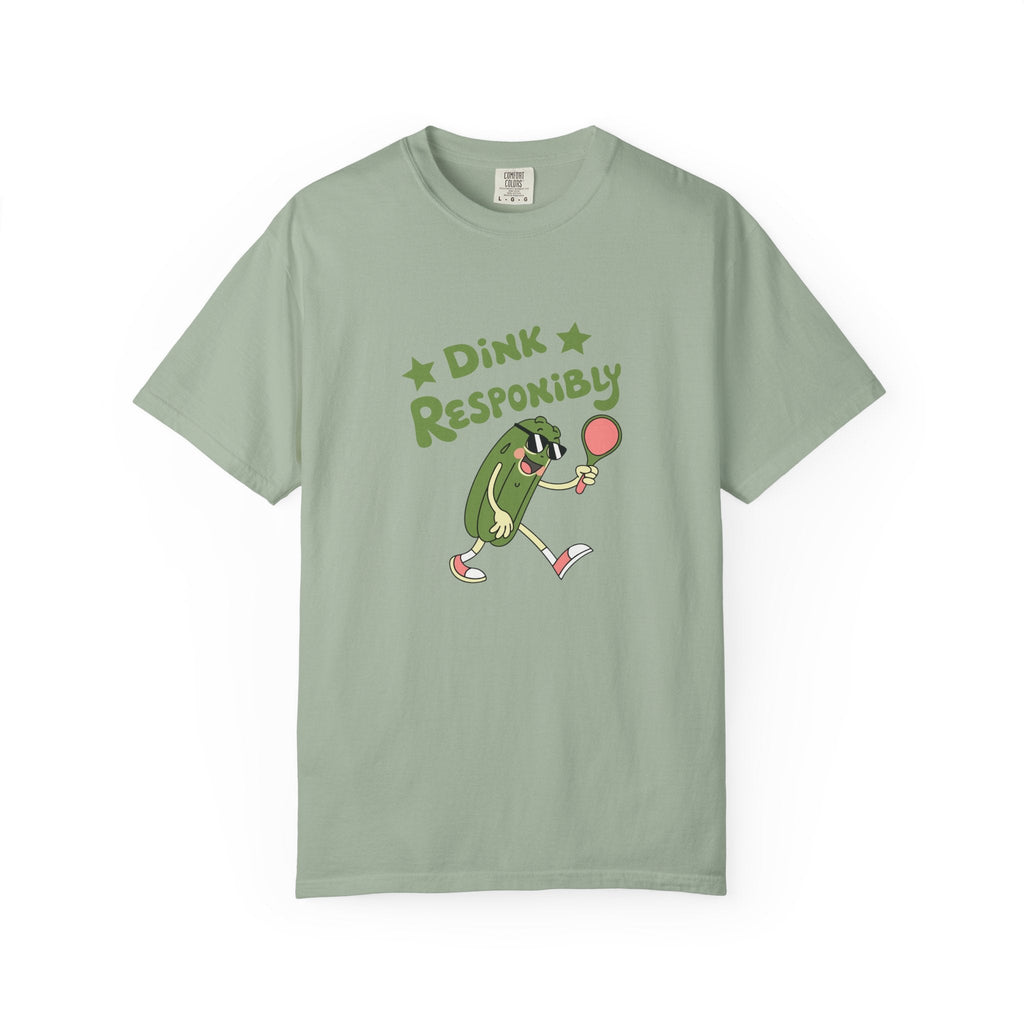 ’Dink Responsibly’ Pickleball T-Shirt | Funny Pun Tee for Men & Women - Bay / S