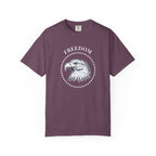 Berry t-shirt with the eagle freedom and starts graphic design on a white background.