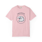 Blossom t-shirt with the eagle freedom and starts graphic design on a white background.