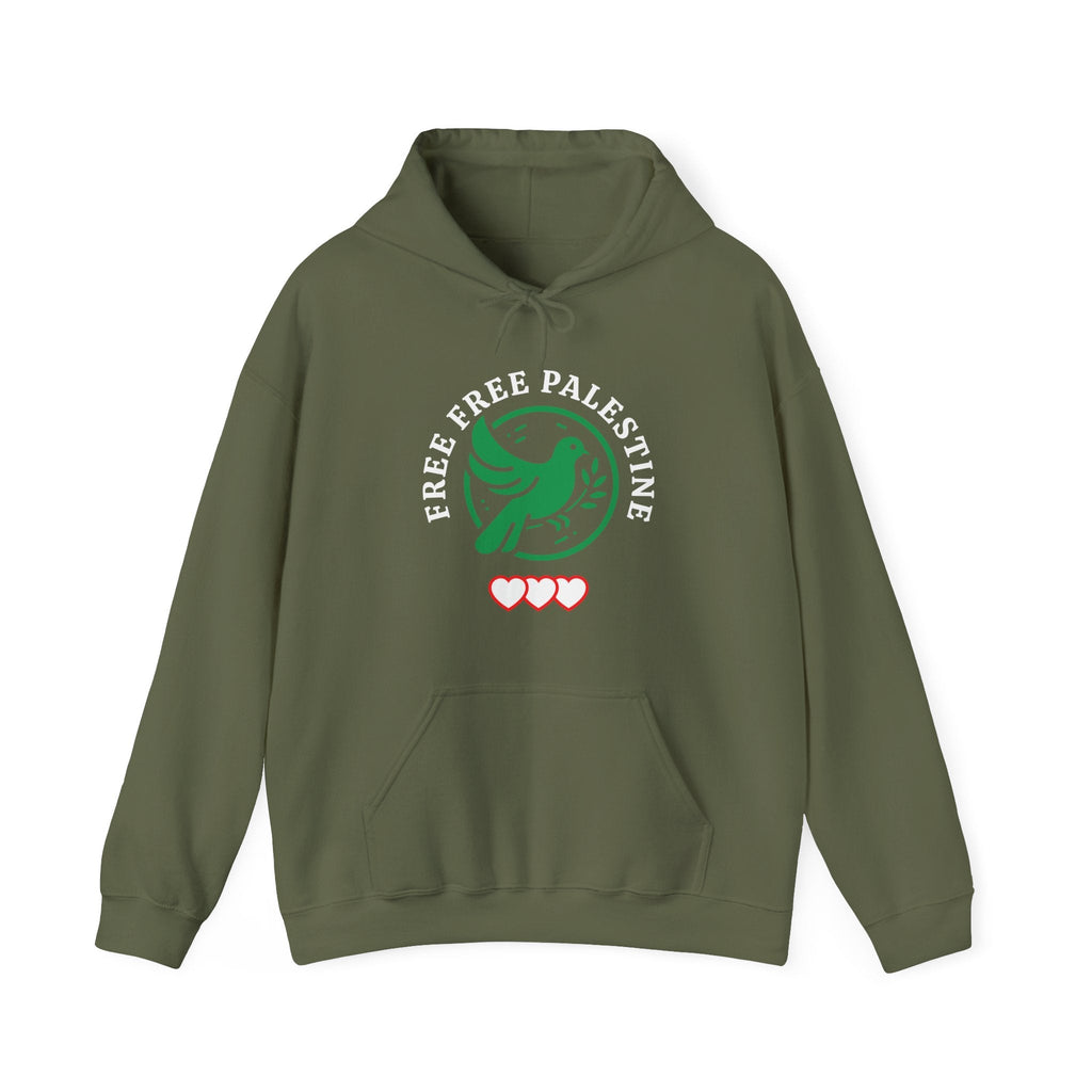 Free Palestine Classic Hoodie - Military Green / S