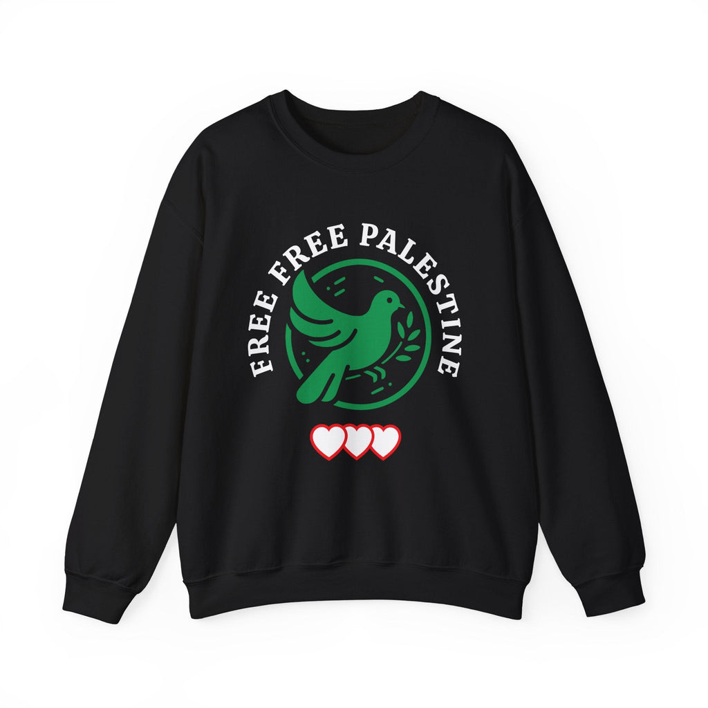 Free Palestine Crewneck Sweatshirt - S / Black