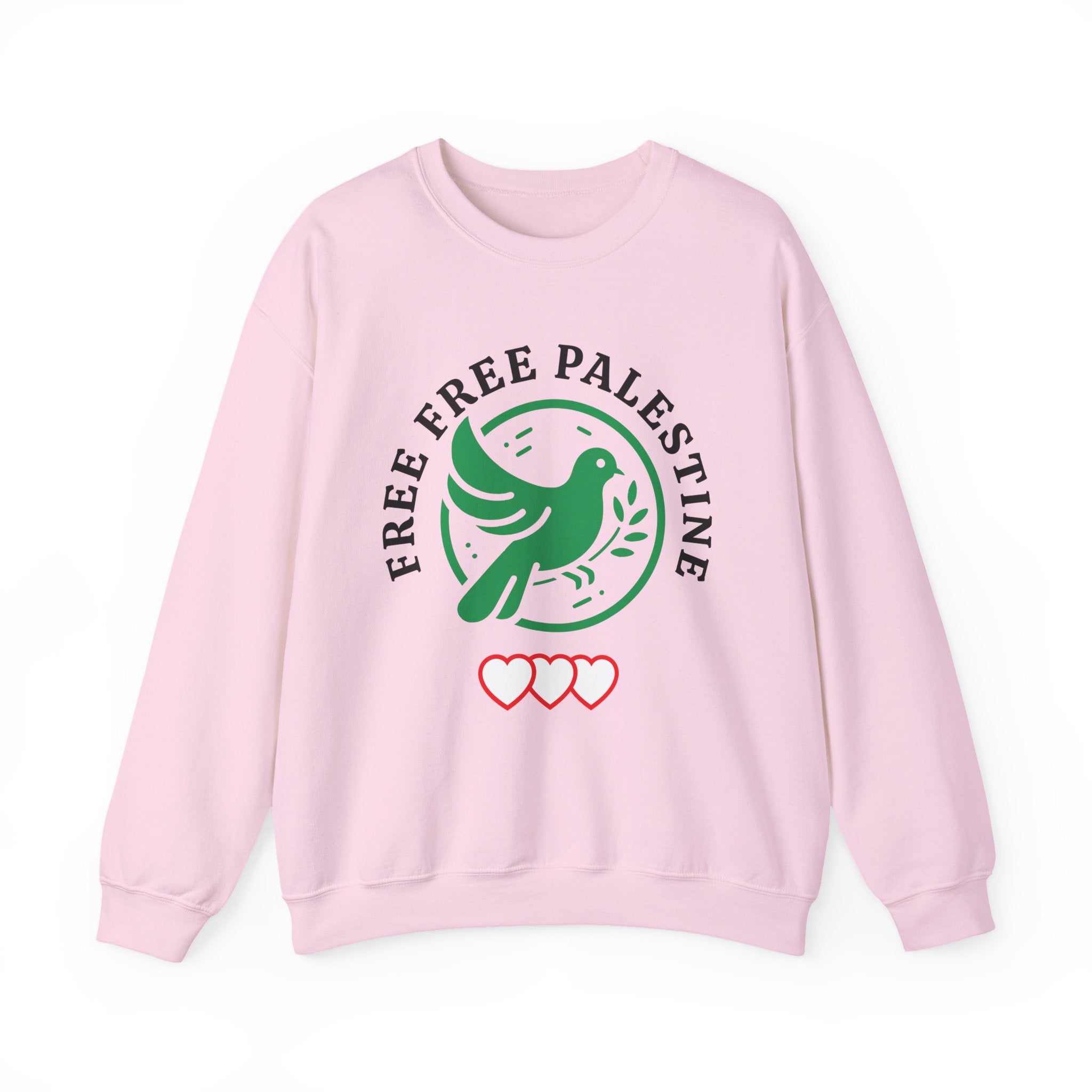 Free Palestine Crewneck Sweatshirt - S / Light Pink