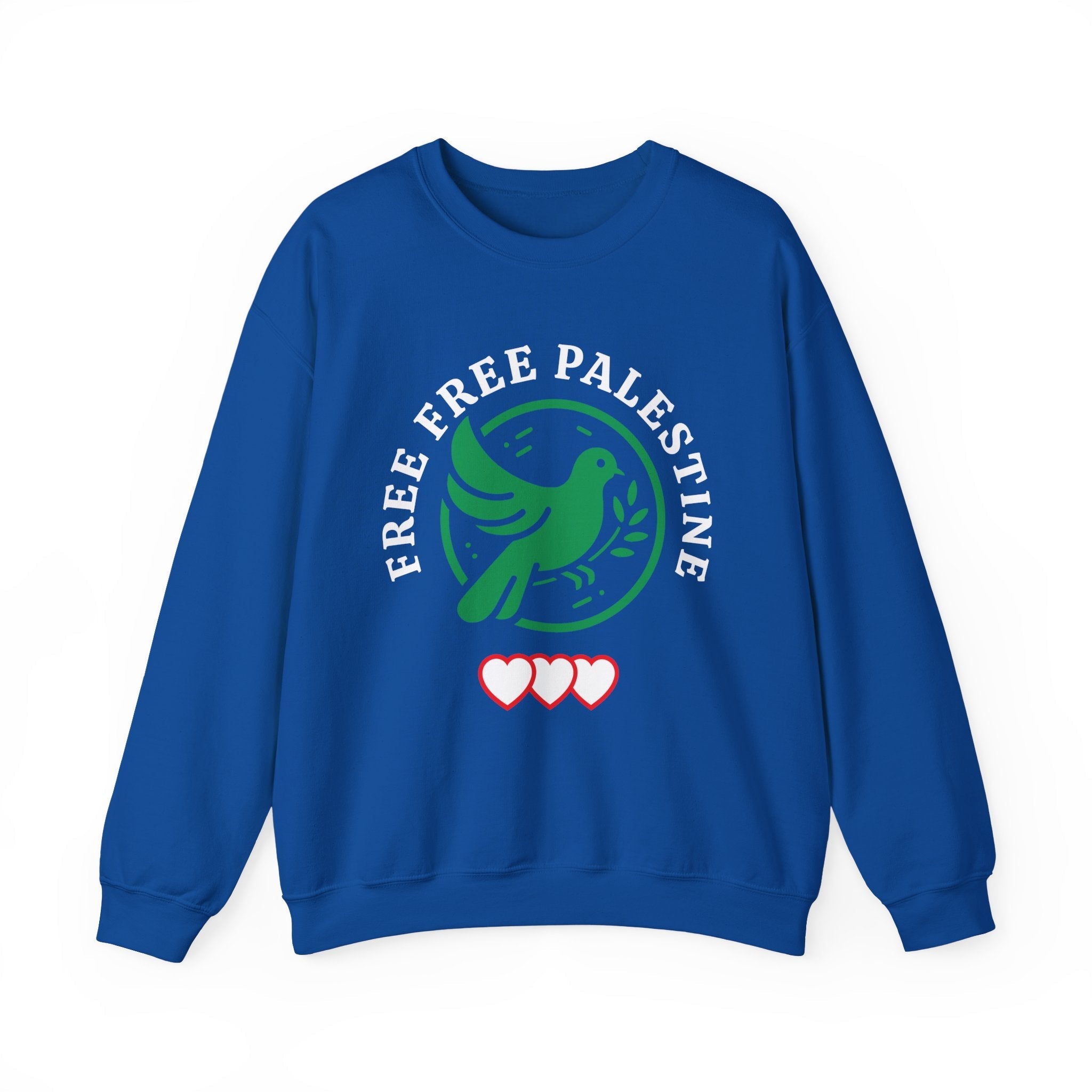 Free Palestine Crewneck Sweatshirt - S / Royal