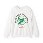 Free Palestine Crewneck Sweatshirt - S / White