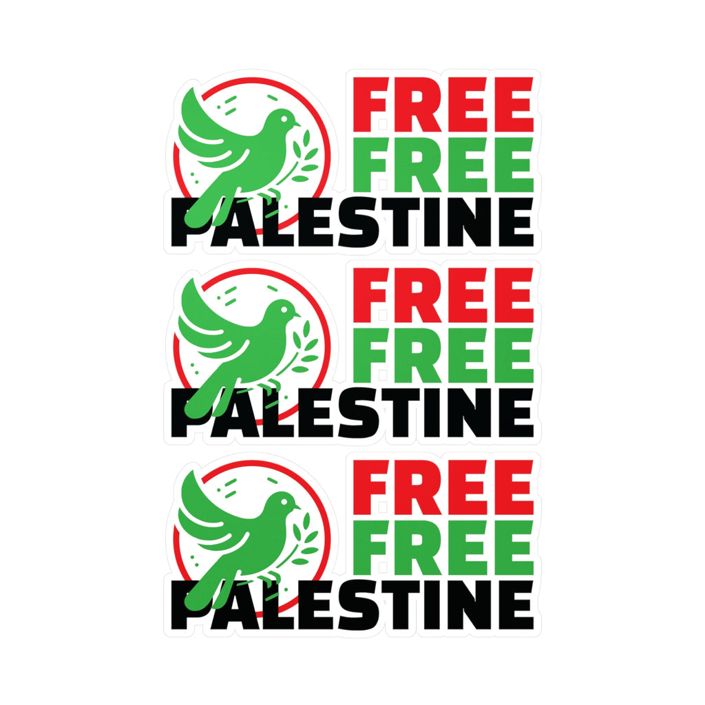 Free Palestine Kiss-Cut Vinyl Decals - 8’’ x 10’’ / Satin - Paper products