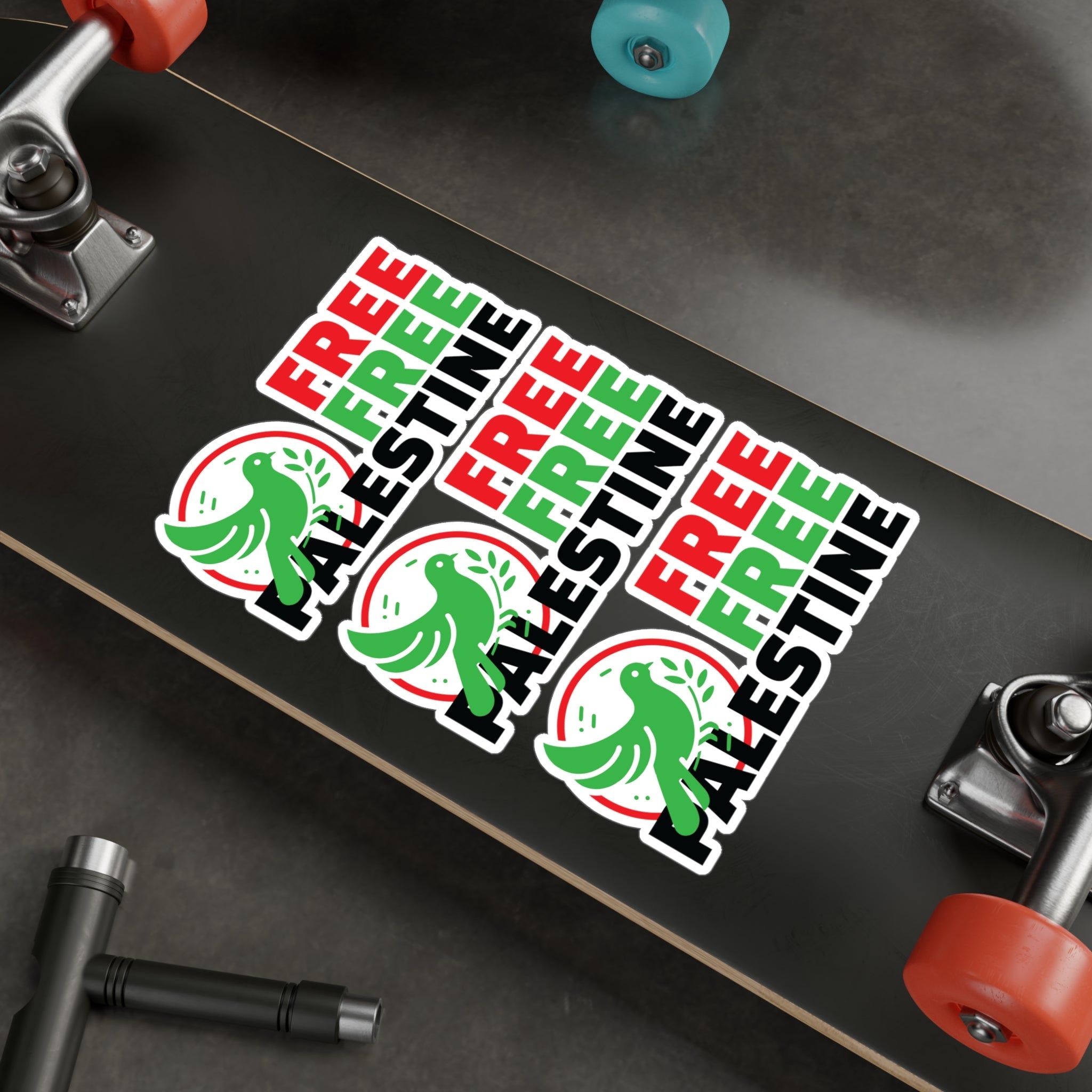 Free Palestine Kiss-Cut Vinyl Decals - Paper products