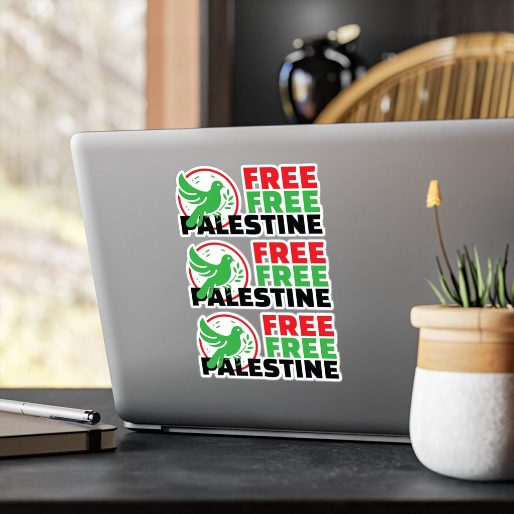 Free Palestine Kiss-Cut Vinyl Decals - Paper products