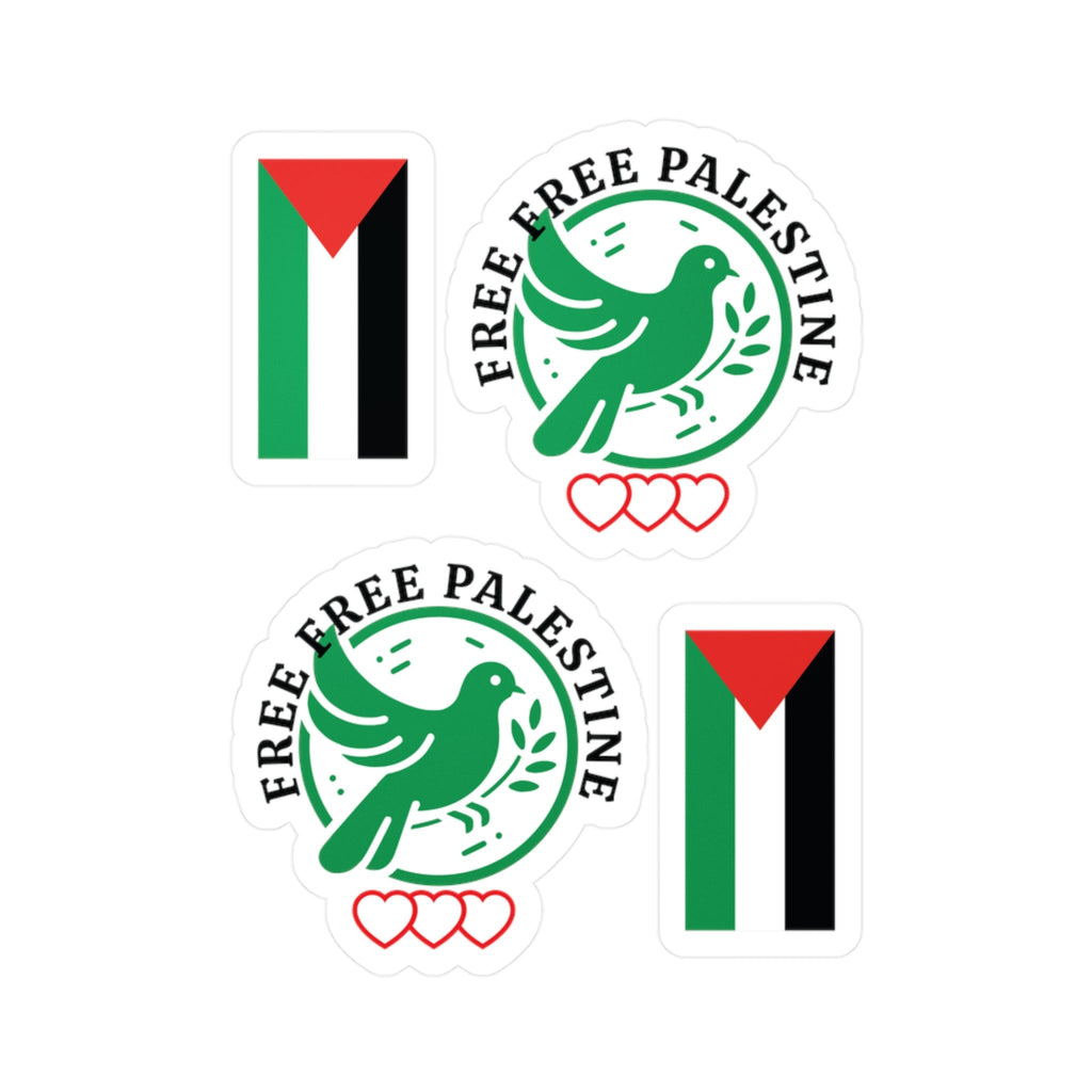 Free Palestine Kiss-Cut Vinyl Decals Stickers - 3’’ x 4’’ / Satin - Paper products