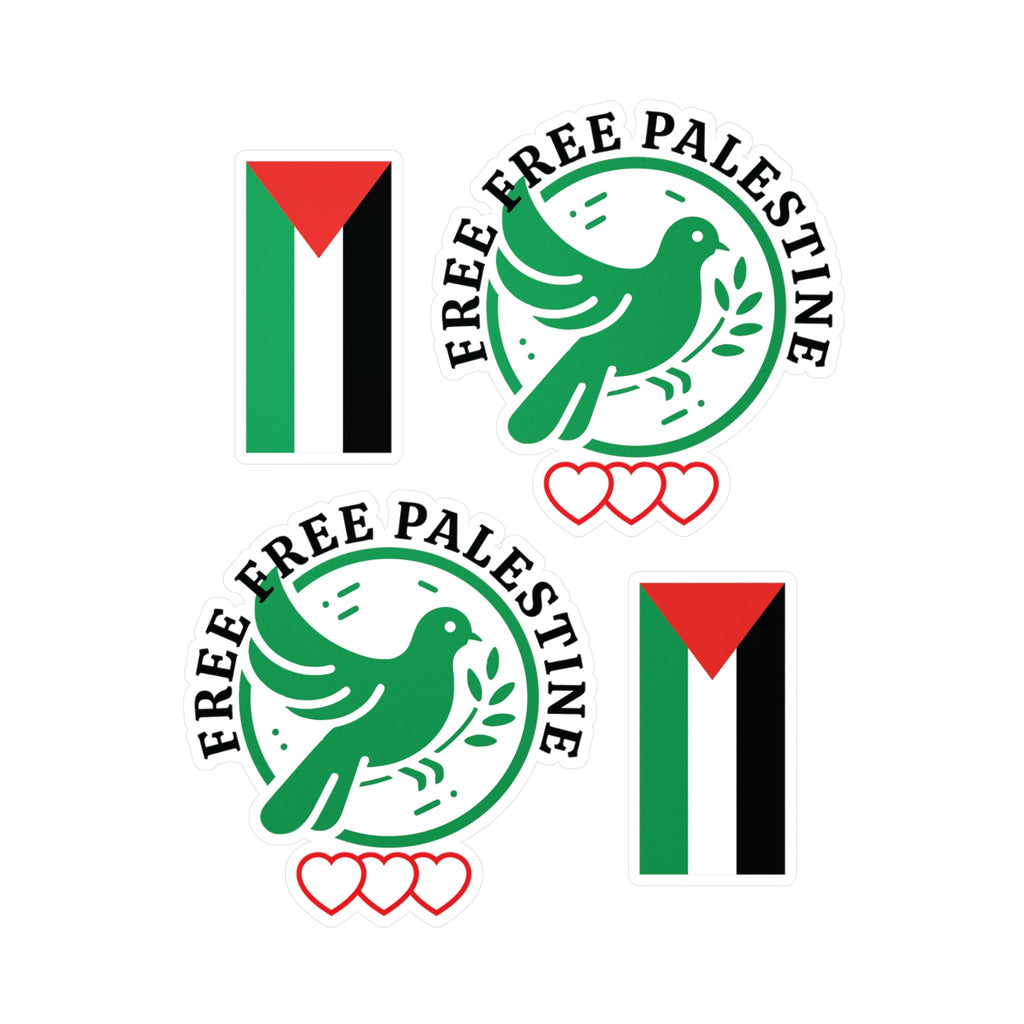 Free Palestine Kiss-Cut Vinyl Decals Stickers - 8’’ x 10’’ / Satin - Paper products