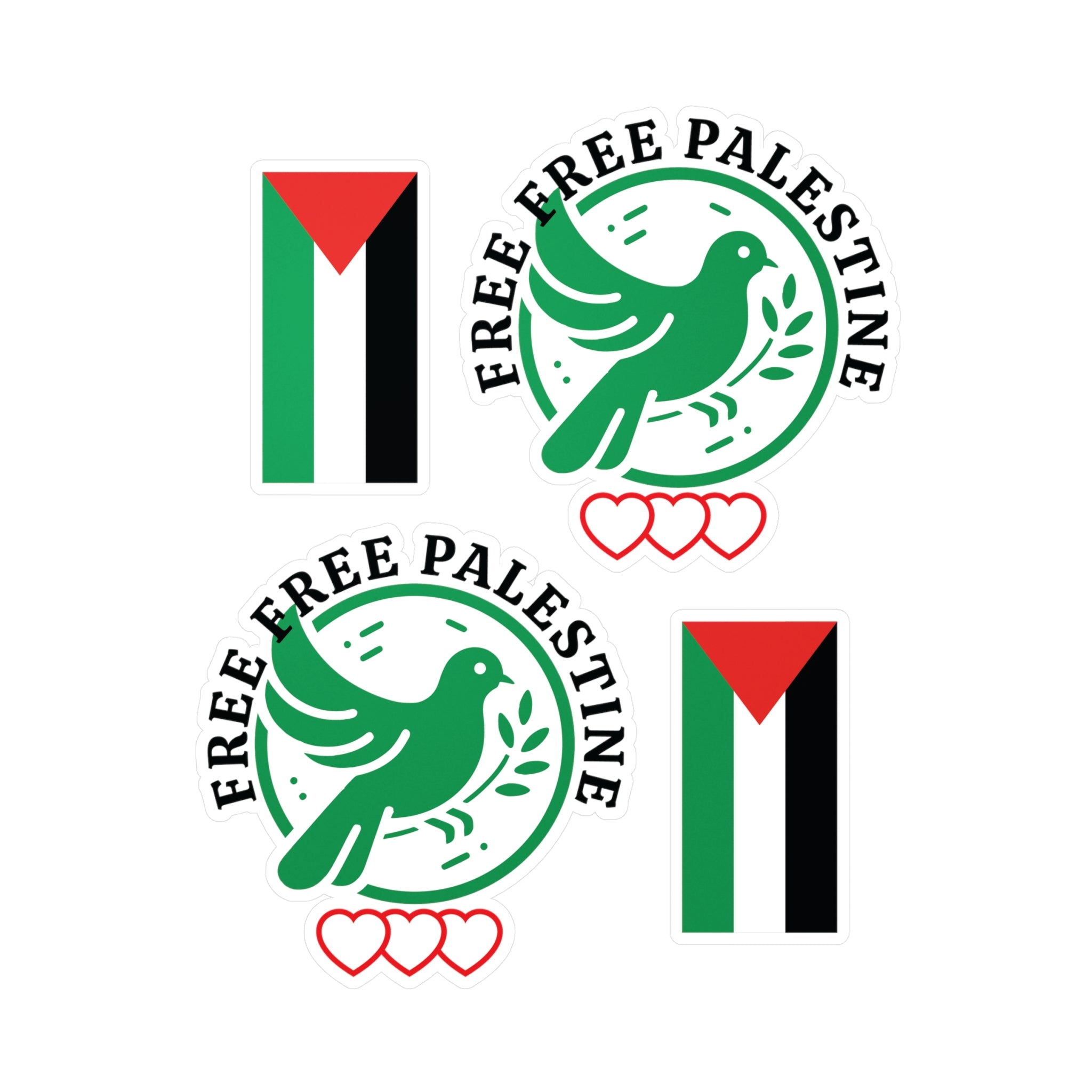Free Palestine Kiss-Cut Vinyl Decals Stickers - 8’’ x 10’’ / Satin - Paper products