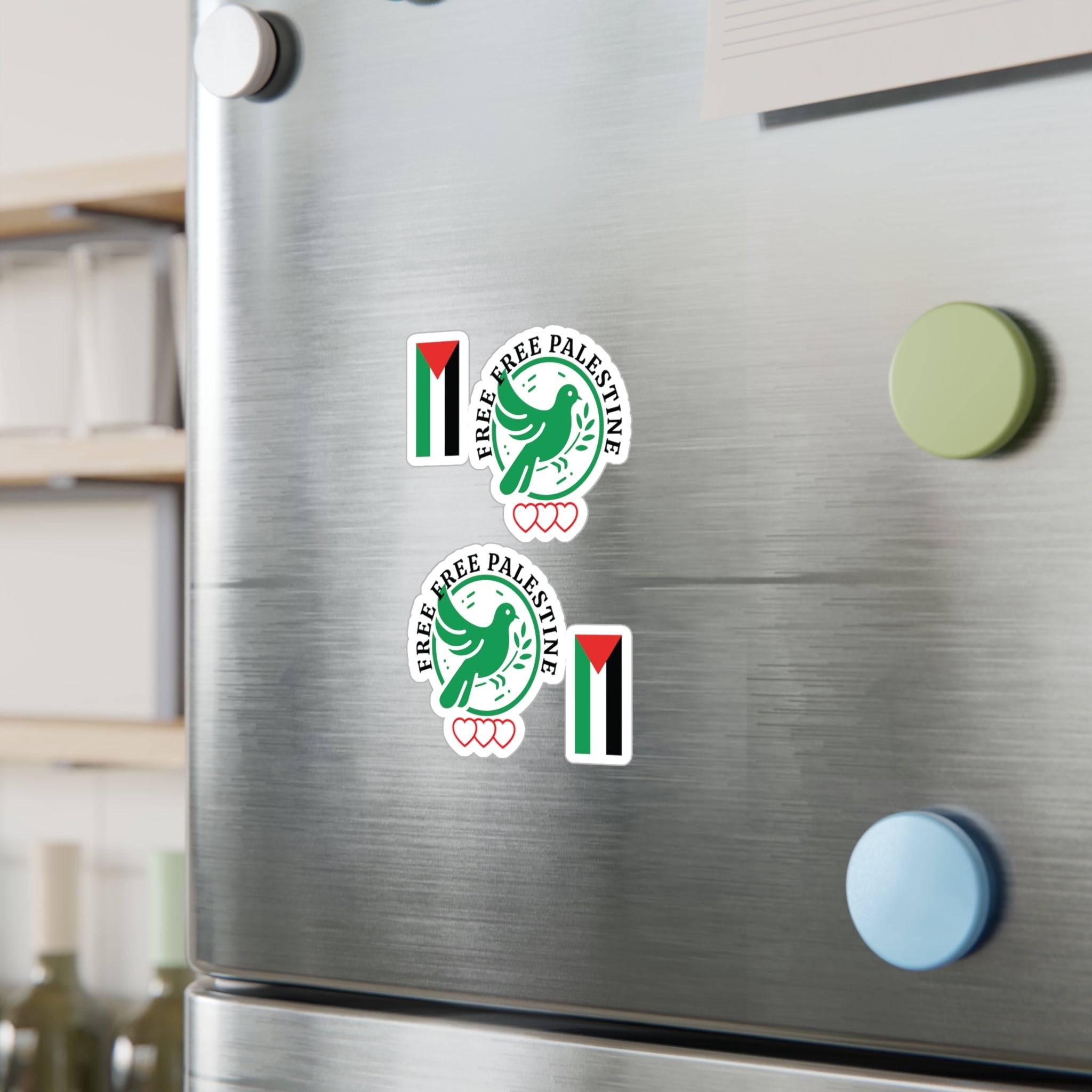 Free Palestine Kiss-Cut Vinyl Decals Stickers - Paper products
