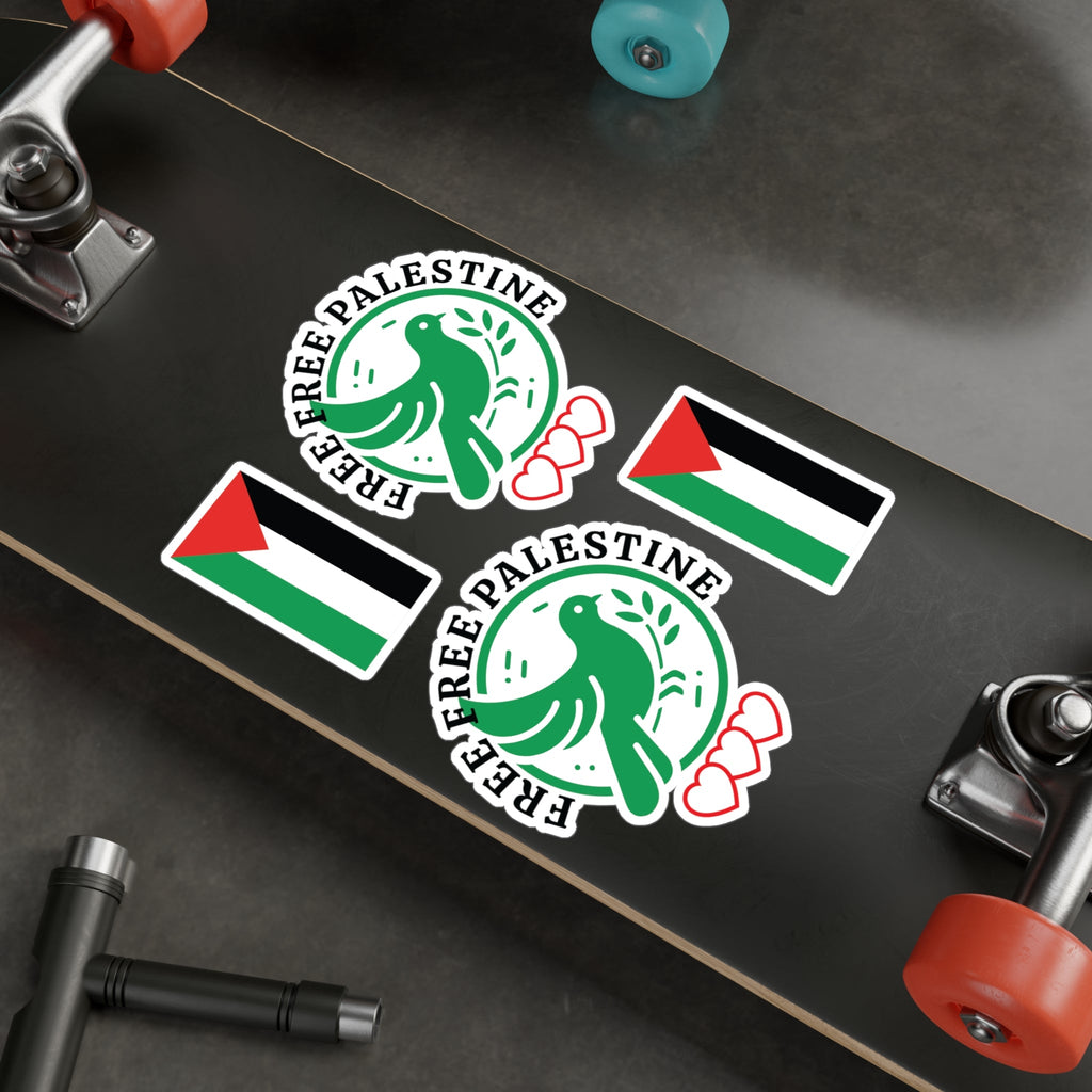 Free Palestine Kiss-Cut Vinyl Decals Stickers - Paper products