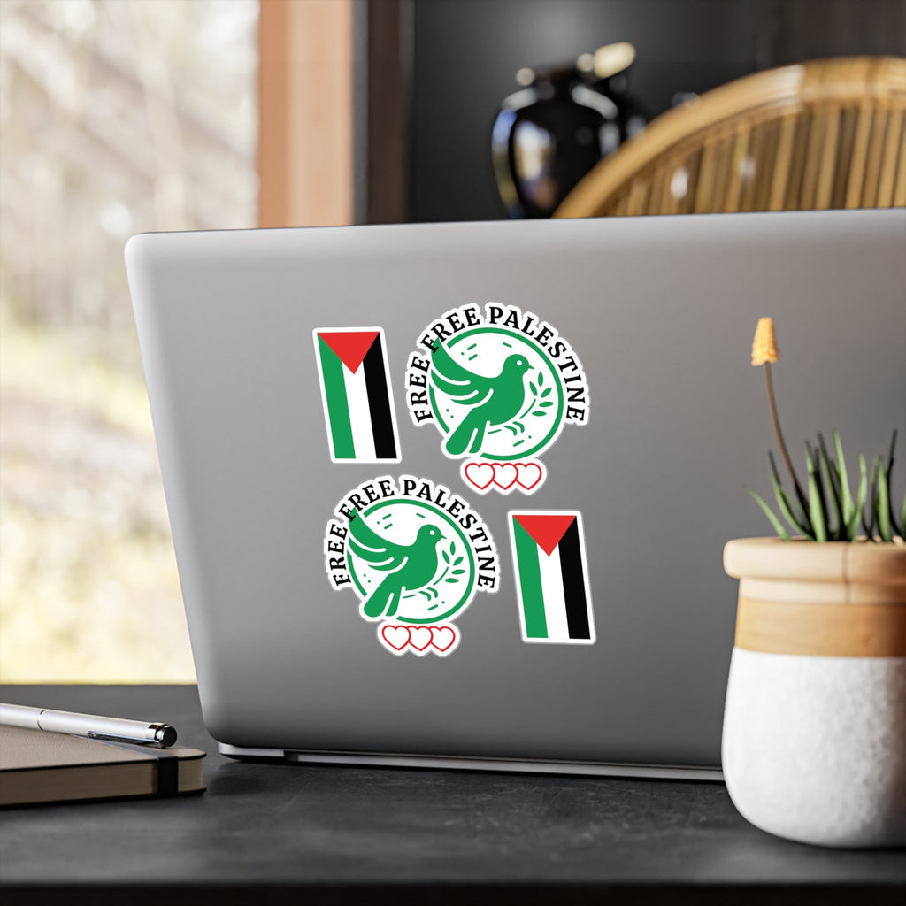 Free Palestine Kiss-Cut Vinyl Decals Stickers - Paper products