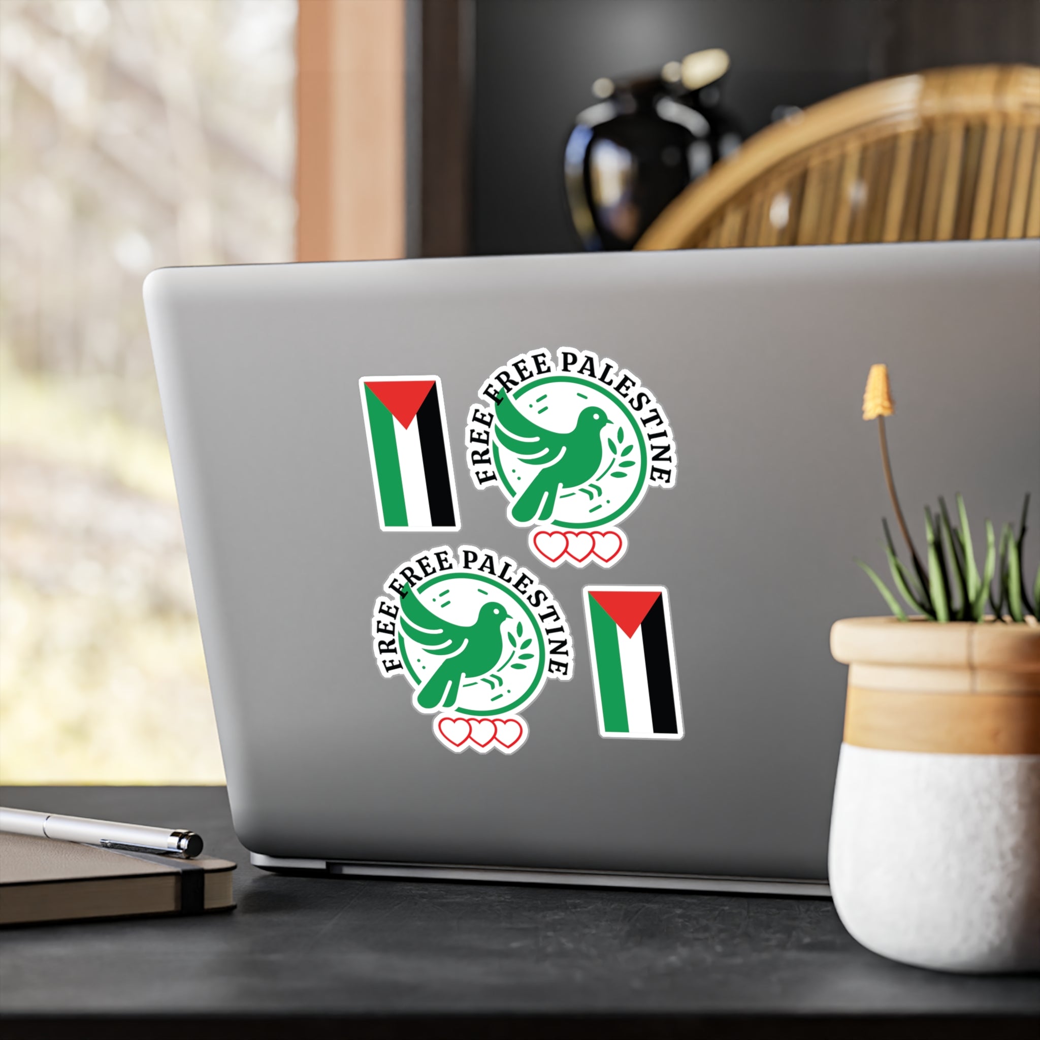 Free Palestine Kiss-Cut Vinyl Decals Stickers - Paper products