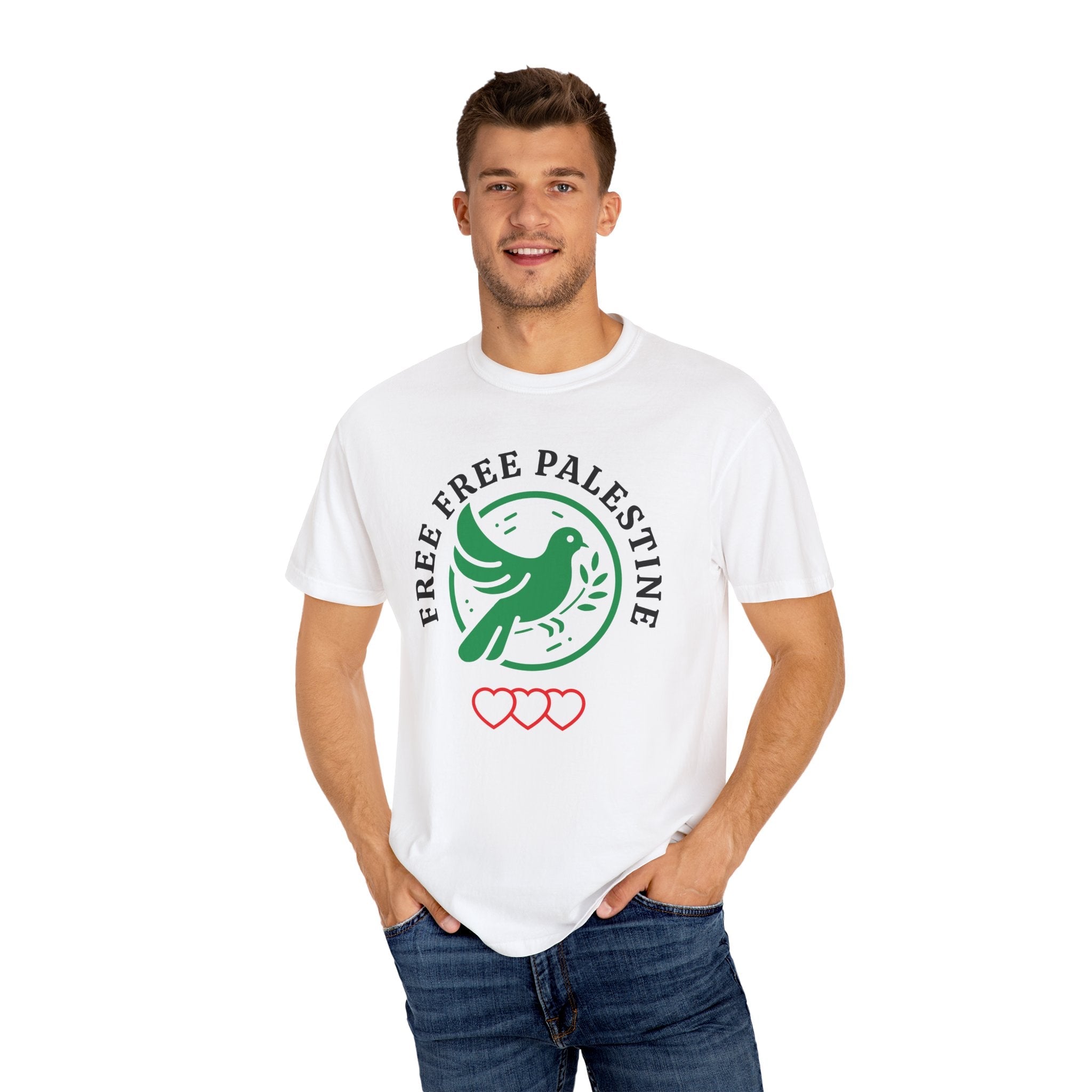 Free Palestine Unisex Garment-Dyed T-shirt - T-Shirt
