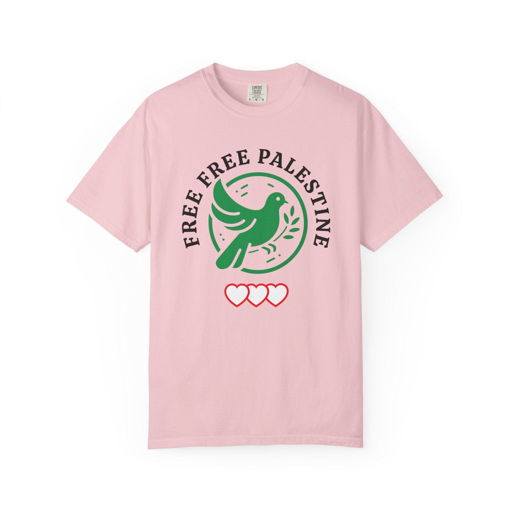 Free Palestine Unisex Garment-Dyed T-shirt - Blossom / S - T-Shirt