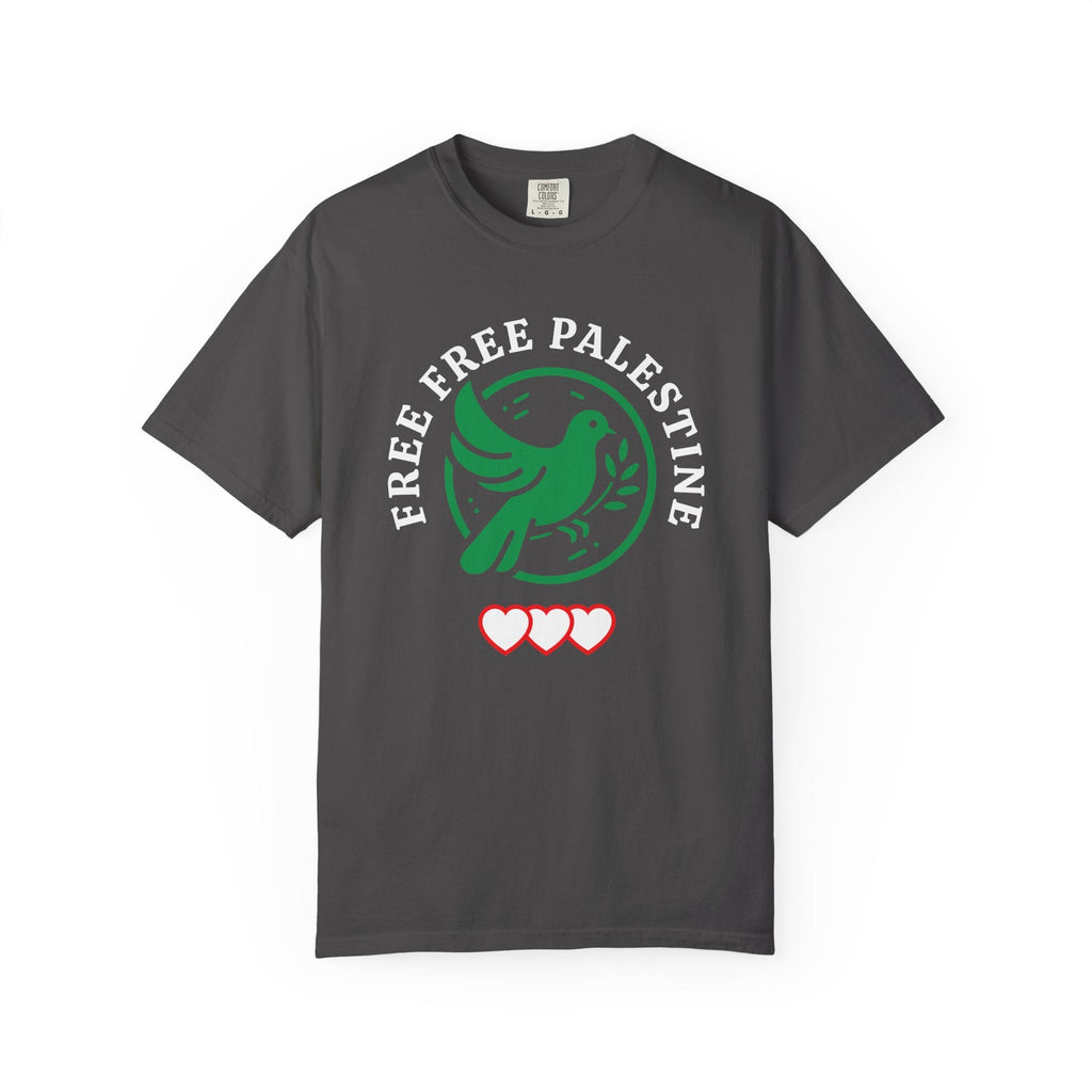 Free Palestine Unisex Garment-Dyed T-shirt - Graphite / S - T-Shirt