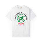 Free Palestine Unisex Garment-Dyed T-shirt - White / S - T-Shirt