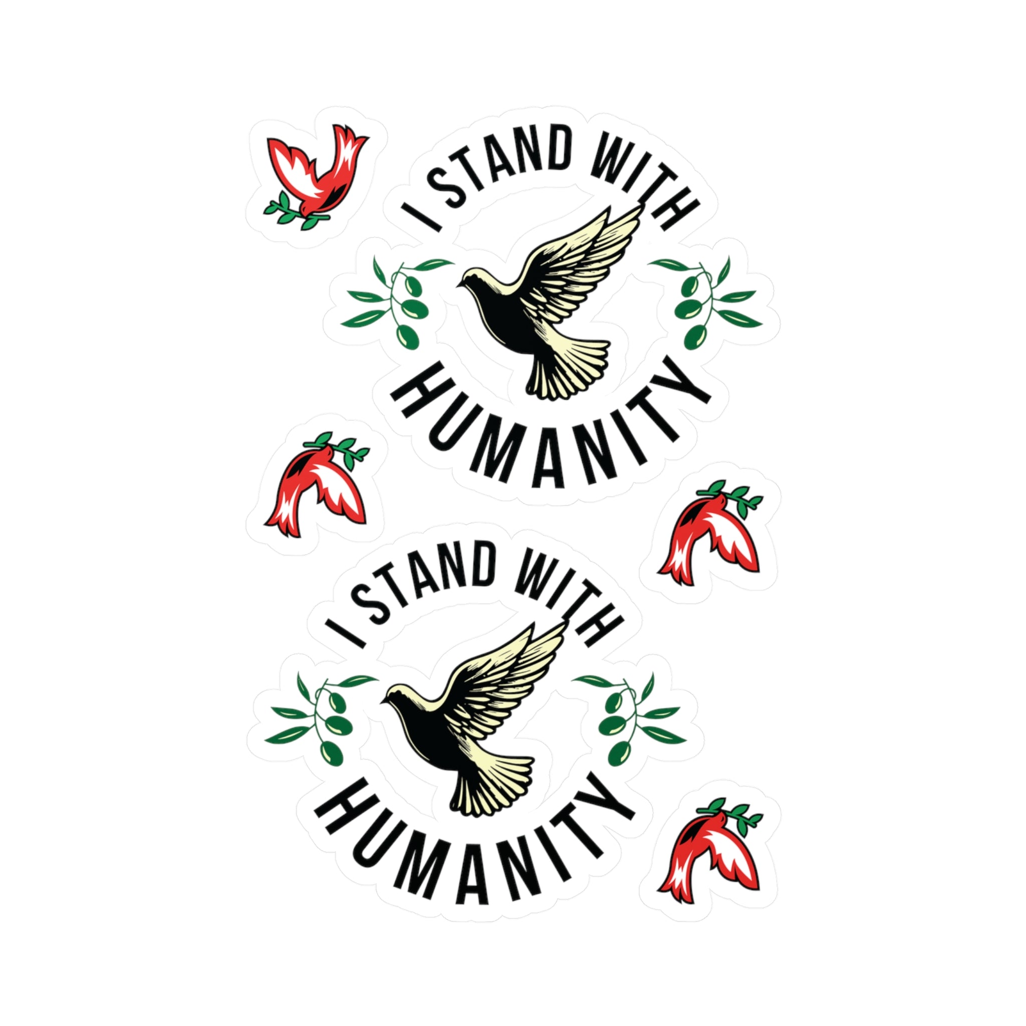 Humanity-Inspired Vinyl Decal Sticker - 4’’ x 6’’ / Kiss-Cut / Satin - Paper products