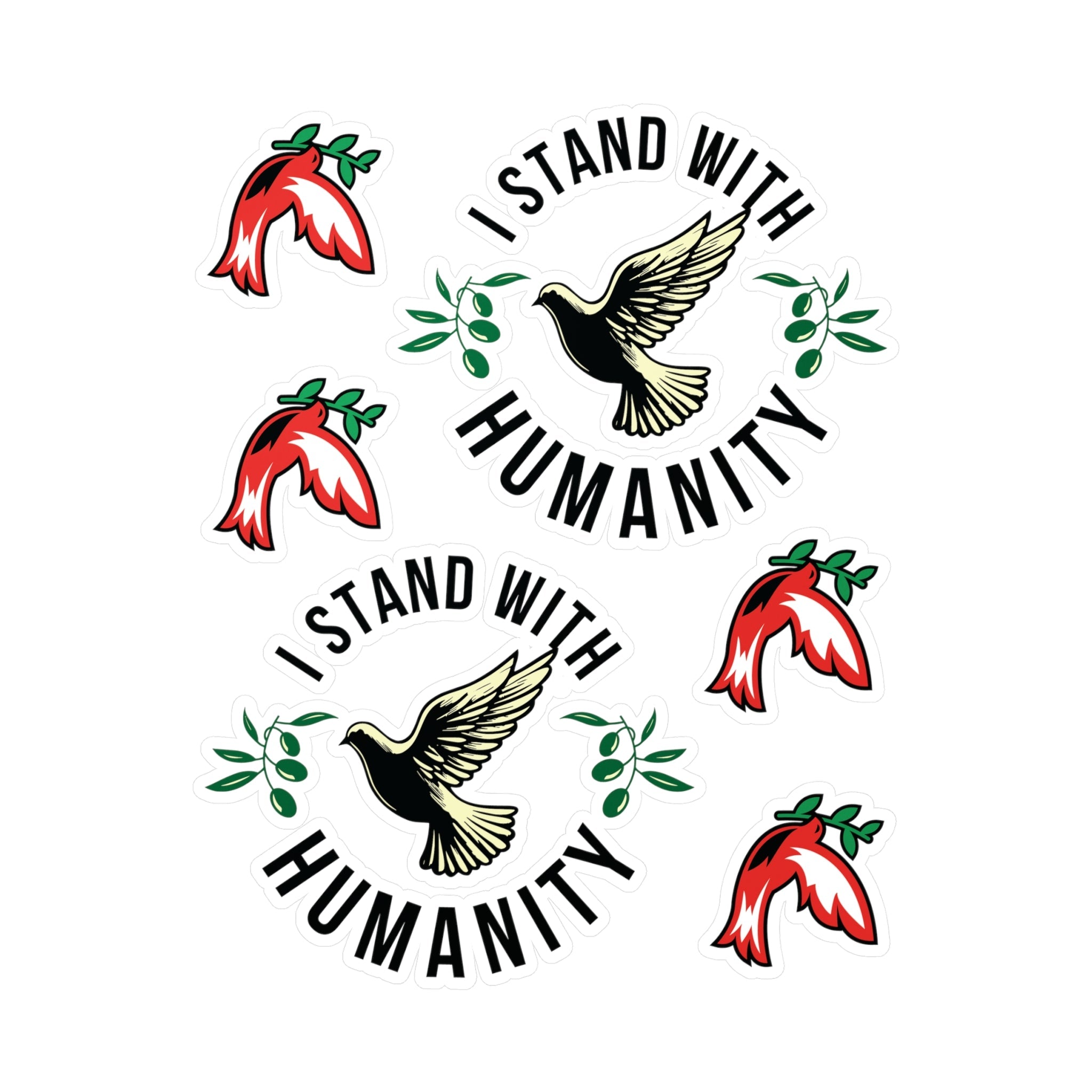 Humanity-Inspired Vinyl Decal Sticker - 8’’ x 10’’ / Kiss-Cut / Satin - Paper products