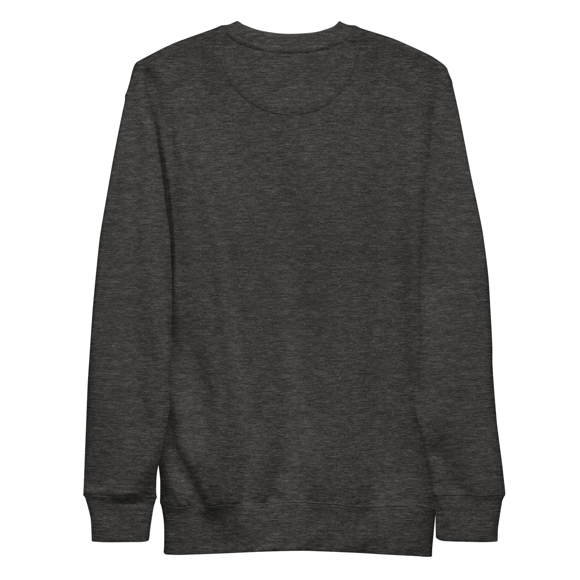 Dark gray long-sleeve shirt on a white background