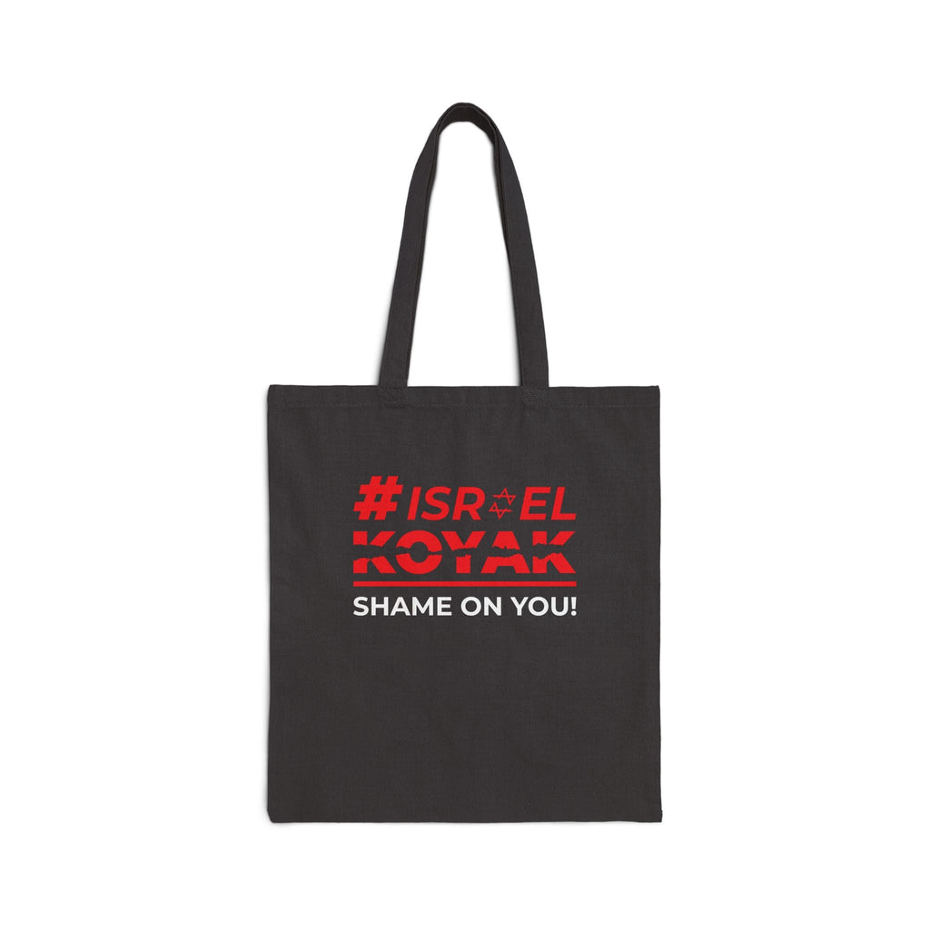#ISRAEL KOYAK Cotton Canvas Tote Bag - Black / 15’’ x 16’’ - Bags