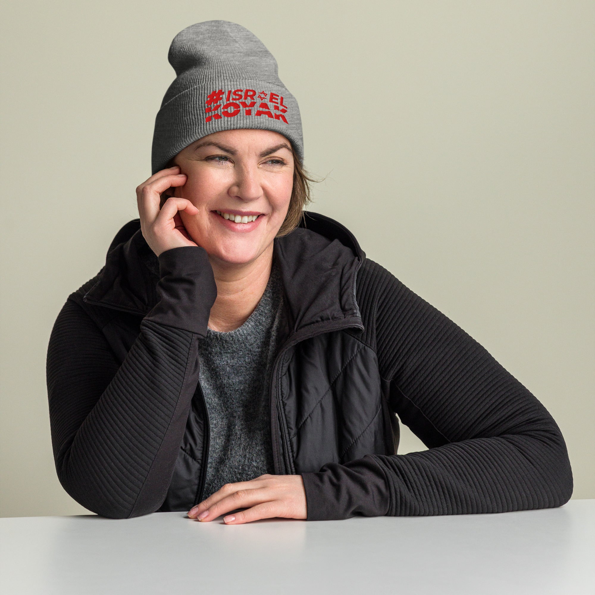 #ISRAELKOYAK Embroidered Cuffed Beanie - Hats