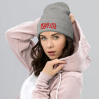 #ISRAELKOYAK Embroidered Cuffed Beanie - Heather Grey - Hats