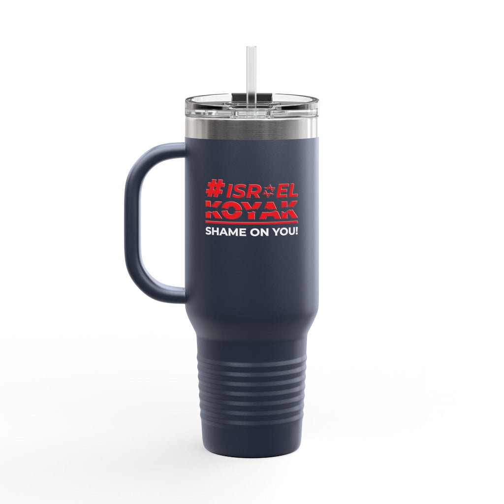 #ISRAELKOYAK Insulated Travel Mug - 40oz - Navy Blue