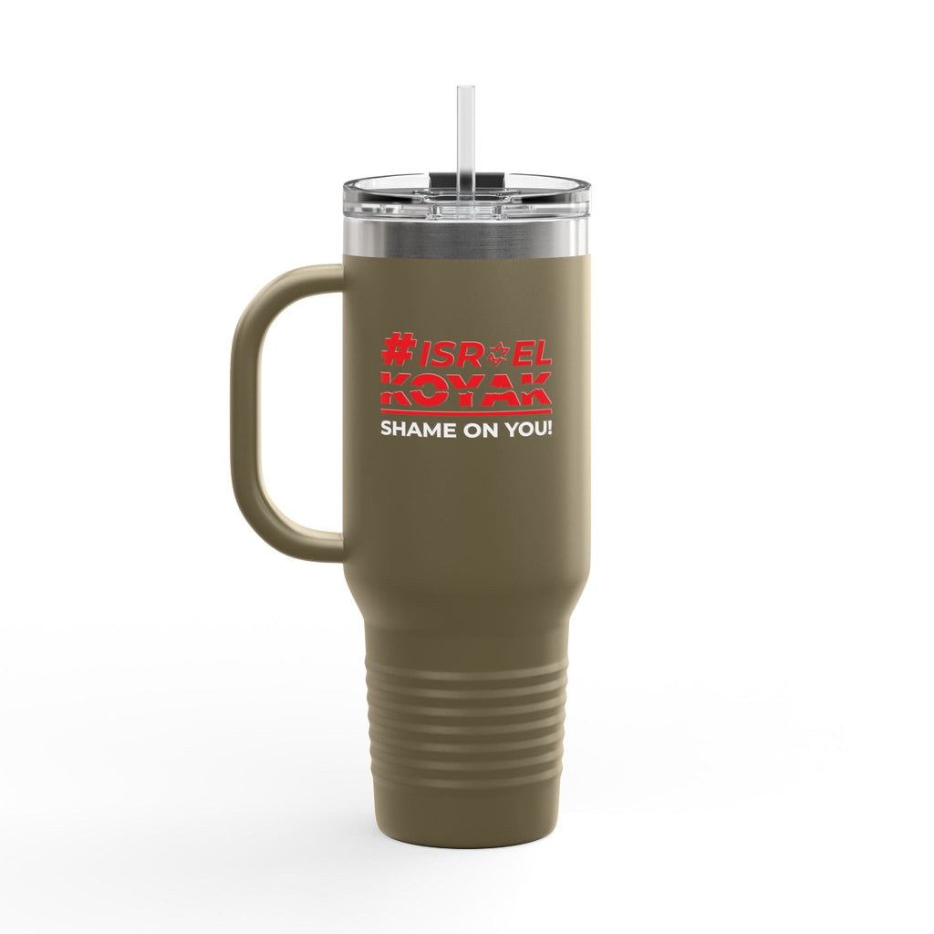 #ISRAELKOYAK Insulated Travel Mug - 40oz - Olive Green